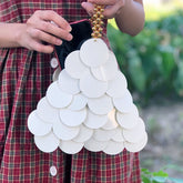 Sac en imitation coquillage, petit sac en écailles de poisson féerique, sac à disque magnétique, sac à perles fait main